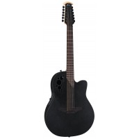 Ovation 2058TX-5 Elite T Deep Contour Cutaway Black Textured Гитара 12-струнная электроакустическая